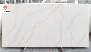 Calacatta White Quartz Stone Kitchen Countertop