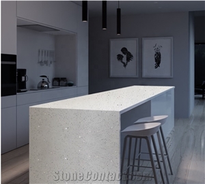 Carrara White Quartz Kitchen Countertops