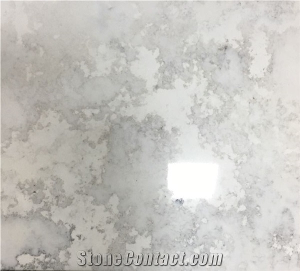 Cerment Ash Collection Marbleing Quartz Slab for Counter Top