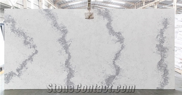 Factory Calacatta Artificial Stone Quartz Slab for Walls