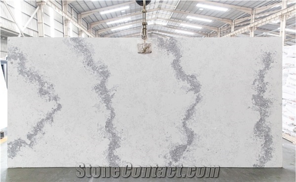 Factory Direct Quartz Stone Veined Artificial Marble Slab
