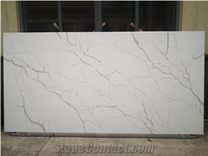 Hot Sale White Calacatta Quartz Stone