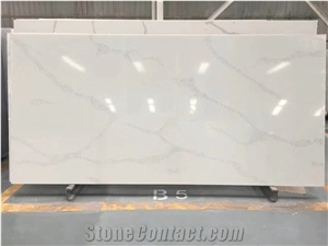 Luxury Big Artificial Quartz Stone Slabs Smart White