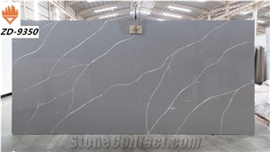 Malaysia Artificial Quartz Slab Grey Vein Quartz Stone