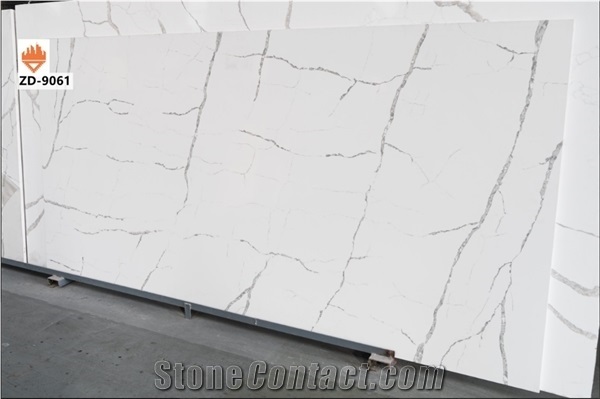 Malaysia Quartz Stone/Fantastic Black and White Quartz Slab