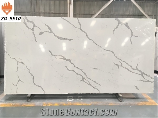 Malaysia Supply New Artificial Stone Grey Quartz Counter