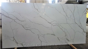 New Design Artificial Marble Look Calacatta Quartz Slab