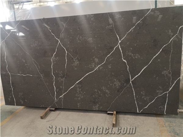 New Gray Calacatta Quartz Stone Slab for Worktop Hot Sale