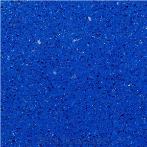 Sparkling Blue Dark Blue Quartz Slab