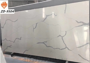 Surface Polished Artificial Stone Pure White Quartz Slab