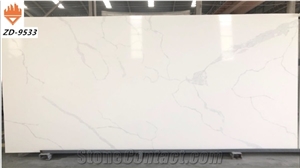 White Calacatta Quartz Countertop Slabs for Interior