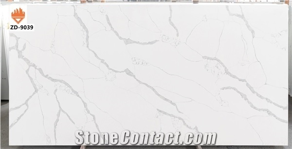 White Calacatta Quartz Stone Countertops 2cm 3cm Slab Price