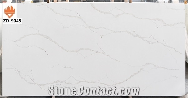 White Calacatta Quartz Stone Countertops 2cm 3cm Slab Price