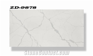 White Calacatta Quartz Stone Slab For Sale