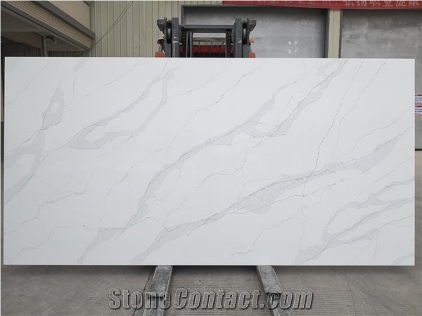 White Largest Size Quartz Countertop Slab 3200x1600x20/30mm
