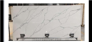 White Quartz Stone Slabs for Bathroom Countertop