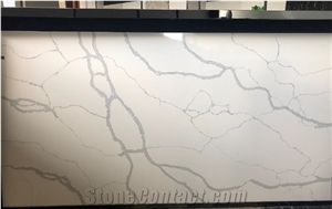 White Quartz Stone Slabs for Countertop