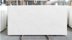 White Quartz Top Solid Surface for Kitchen Countertops