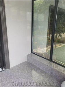 Terrazzo Grey Artificial Marble No Resin Floor Tile Wall