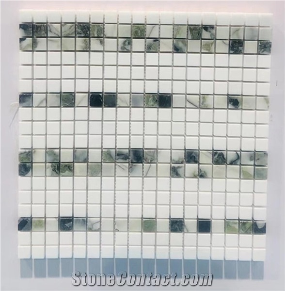 Cold Jade Marble Mosaics Floor Tile