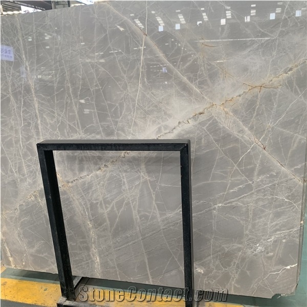 China Grey Marble Slab with White Veins for Bathroom Wall