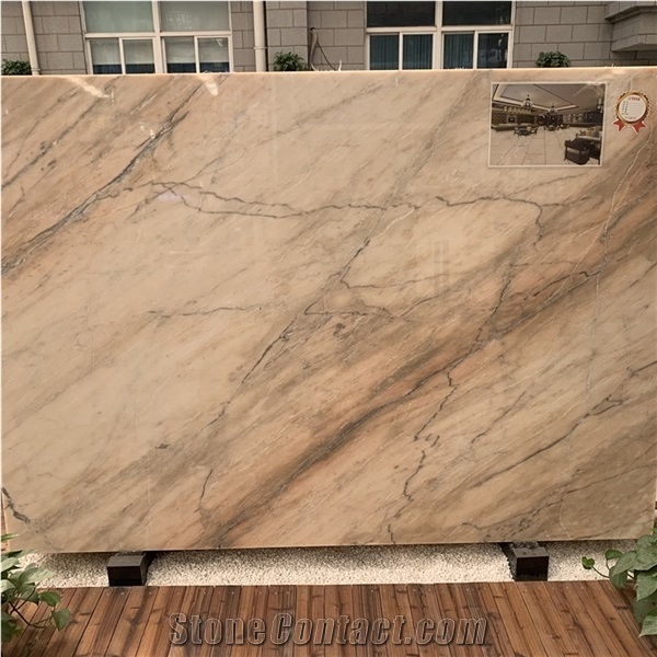Luxury Natural Rosa Aurora Pink Marble Slab for Hote Wall