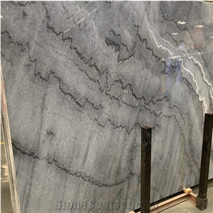 Natural Bruce Grey Marble Bookmatch for Interior Wall Floor