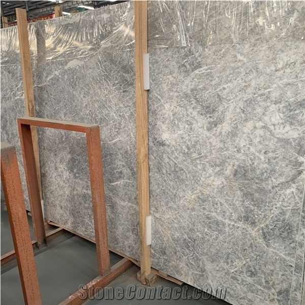 Wholesale Cheap White Grey Marble Slab for Hotel Lobby Floor