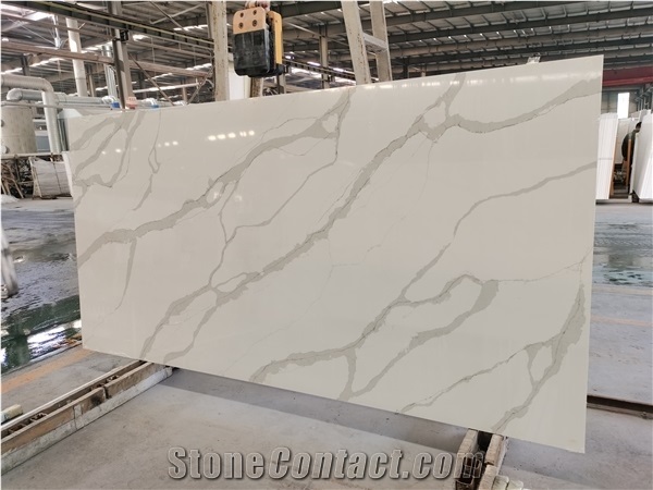 Calacatta White Engineer Stones Artificial Quartz Slabs