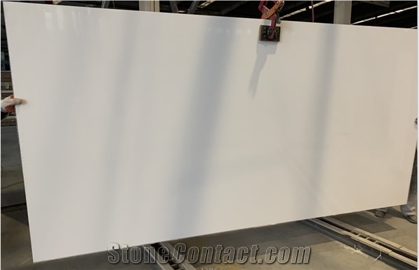 Pure White Quartz Slabs Engieer Stones Solid Surface