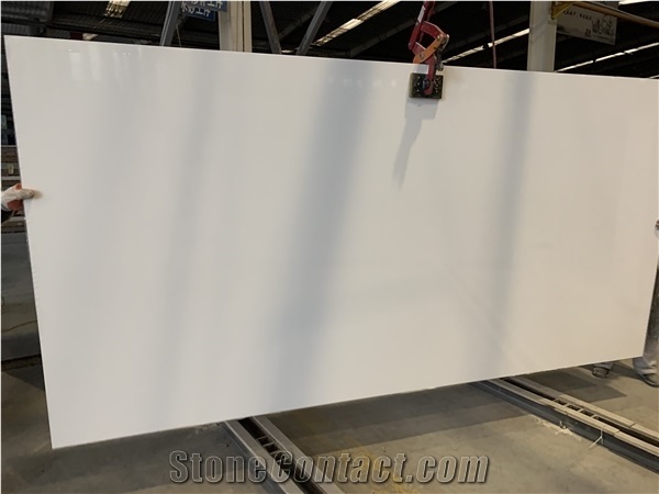 Pure White Quartz Slabs Engieer Stones Solid Surface