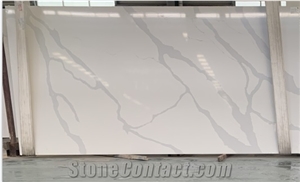 White Calacatta Quartz Solid Surface Stone
