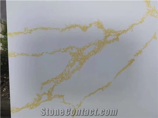 Quartz Stone Slab Calacatta Gold 3cm