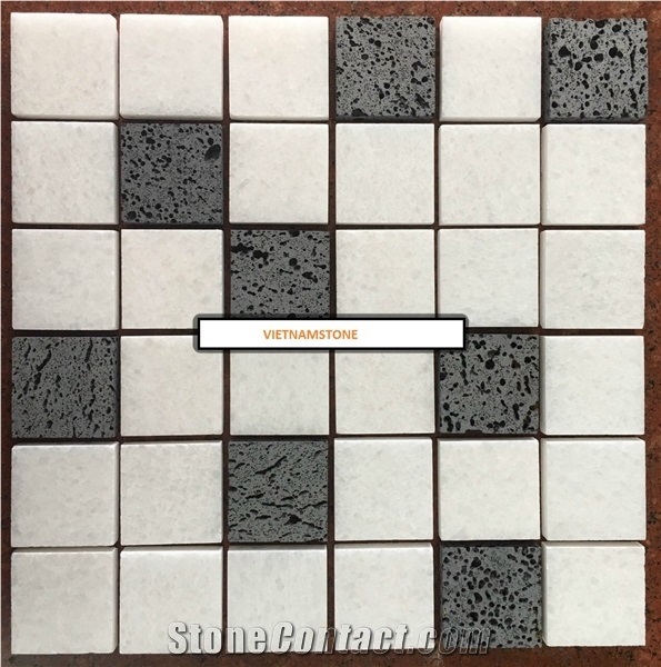 Lava/Basalt Mosaic Tile for Floor and Wall Made in Vietnam