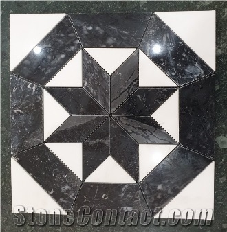 Marble Mosaic Waterjet Medallions Various Different Shapes