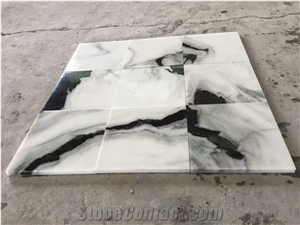 300x300 (12"X12") Panda White Marble Tiles for Floor