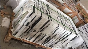 300x300 (12"X12") Panda White Marble Tiles for Floor
