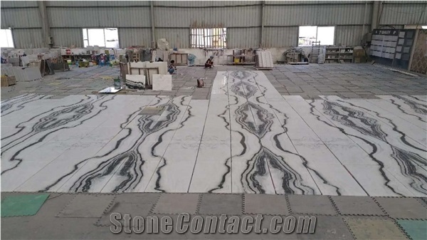 600x900mm Cut to Size Panda White Marble Tiles for Wall