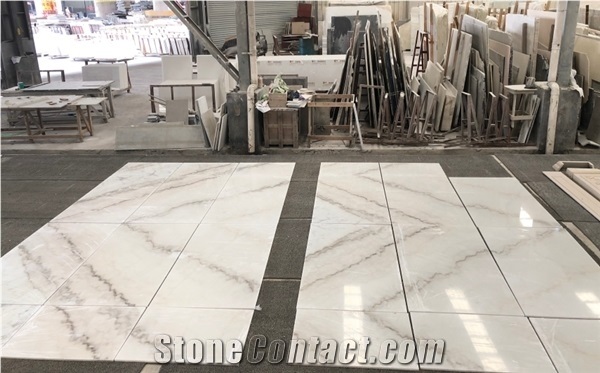 800x800mm Gunagxi White Marble Floor Tiles for Villa Project