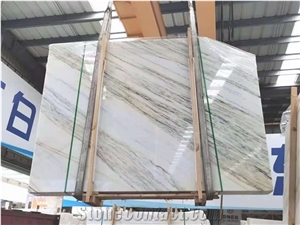 China Calacatta Oriental Snow Statuario White Marble Slab