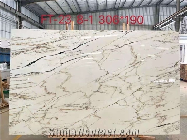 China Oriental White Marble Slabs China Calacatta Oro
