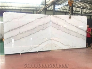 Chinese Guangxi White Marble Slabs