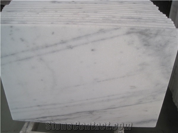 Landscape White Polished Marble Cut to Size Tiles