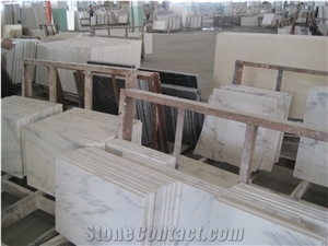 Landscape White Polished Marble Cut to Size Tiles