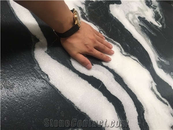 Sandblasted Chinese Panda White Marble Tile for Pool Patio