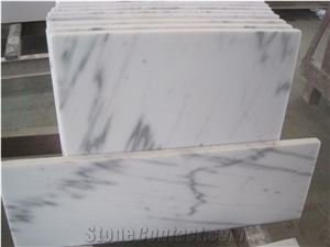 Twill Veins Guanxi White Marble Tiles for Shop Floors