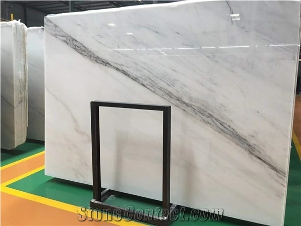 Twill Veins Guanxi White Marble Tiles for Shop Floors