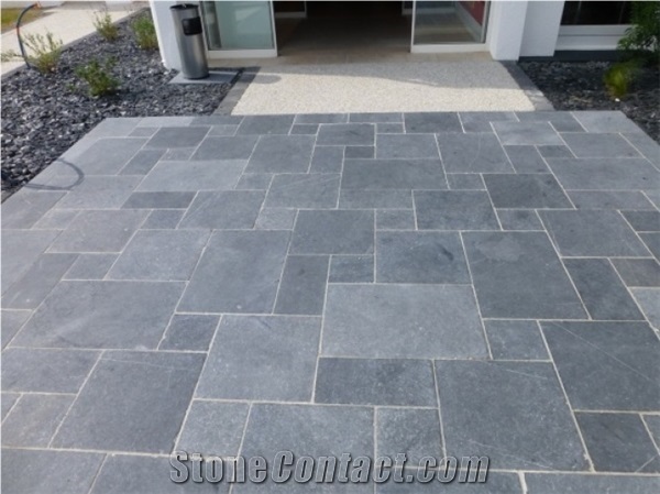 Silver Grey Marble French Pattern Paver for Pool Surround