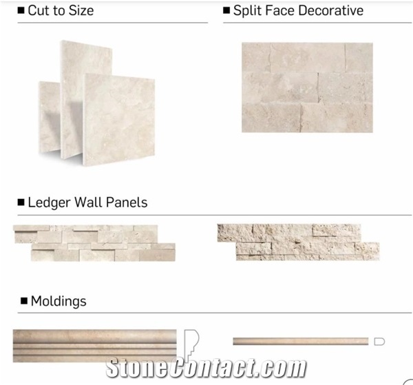 Classic Travertine Tiles & Slabs, French Pattern