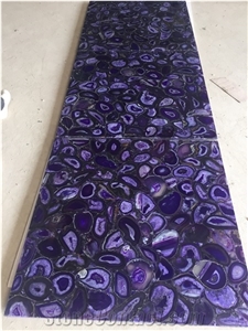 Backlit Purple Semiprecious Panel Lilac Agate Gemstone Tile